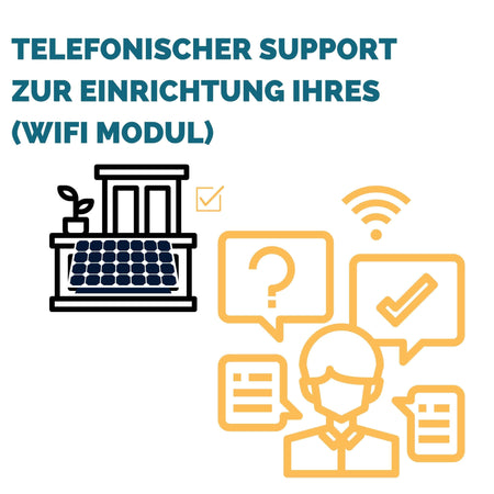 telefonische  Support Einrichtung (WIFI Modul) am Wechselrichter